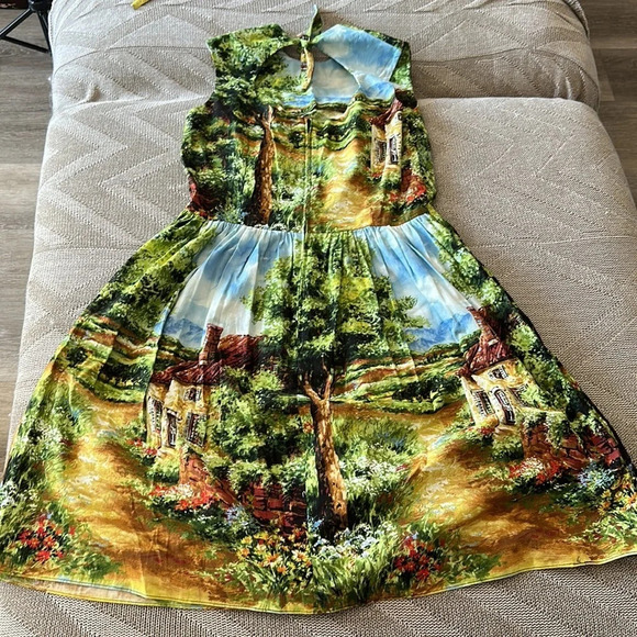 Vintage Bernie Dexter Printed Dress - Picture 8 of 10